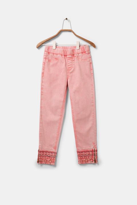 Pantalón Slim Tobillos Bordados