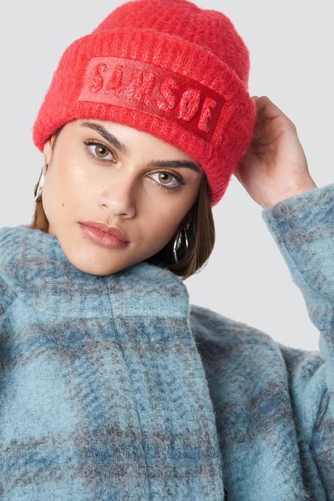 Samsoe & Samsoe Banky Logo Hat - Red