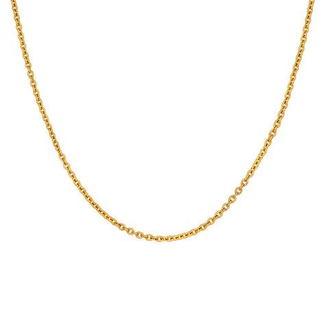 Cadena Simple Plata Recubierta Oro
