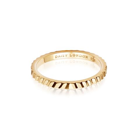 Daisy Jewellery Estée Lalonde Sunburst Stacking Ring 18ct Gold Plate