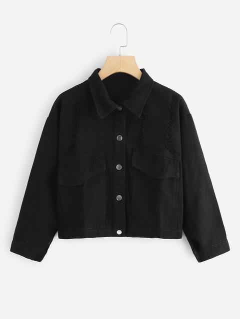 Denim Single Breasted Jacket