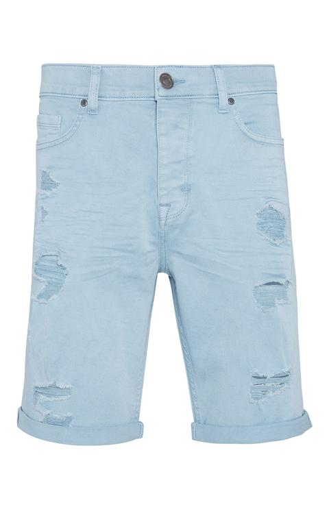 Eng Anliegende Shorts In Himmelblau