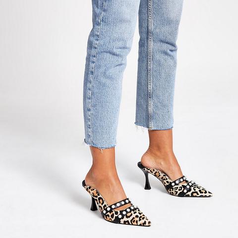 Leopard kitten hotsell heel mule