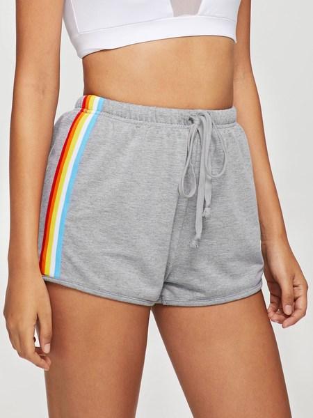 Shorts Con Coulisse Laterali A Righe