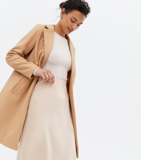 Camel Unlined Long Coat New Look