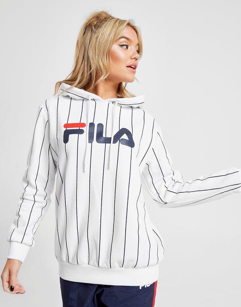 Fila Stripe Boyfriend Hoodie - Only At Jd - Blanc, Blanc