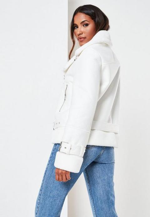 white aviator jacket