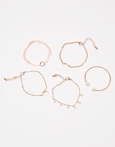 Set 5 Pulseras Friendship Perla