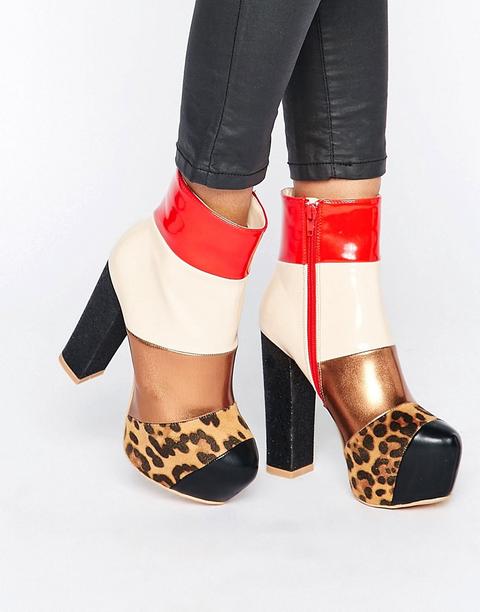 Botines Multicolor Con Plataforma Gruesa De Daisy Street