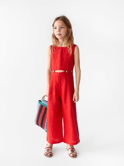 red linen dress zara