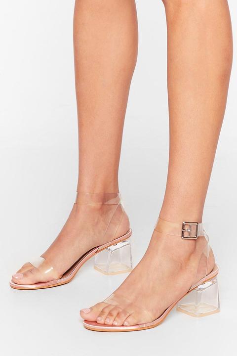 Womens Clear The Air Low Satin Heels