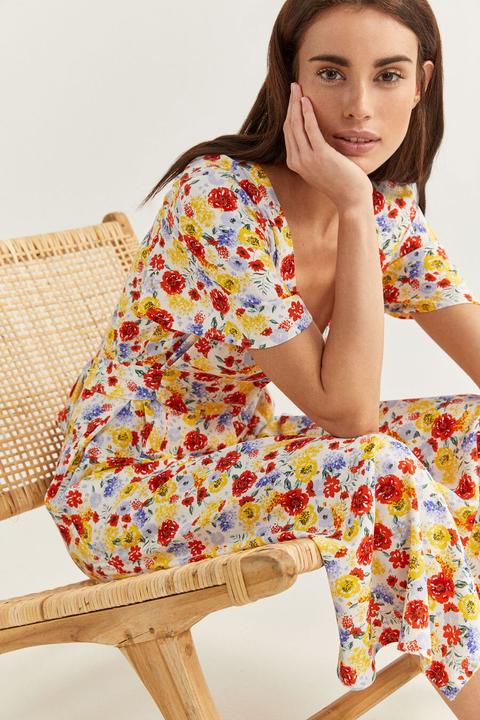 Vestido Botones Lazo Espalda Springfield