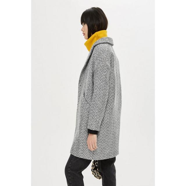 Herringbone check shop coat topshop