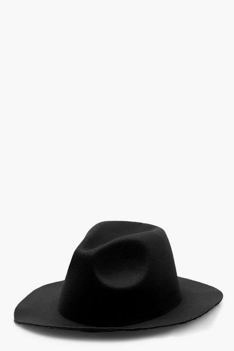 Womens Fedora Hat - Black - One Size, Black