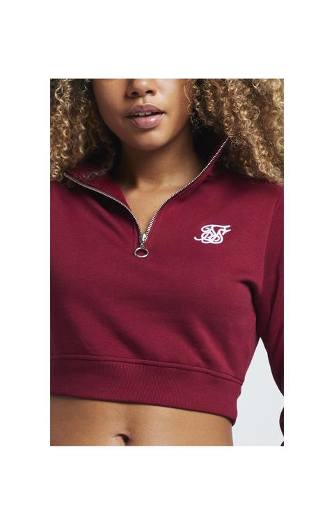 Siksilk Taped 1/4 Zip Crop Sweat