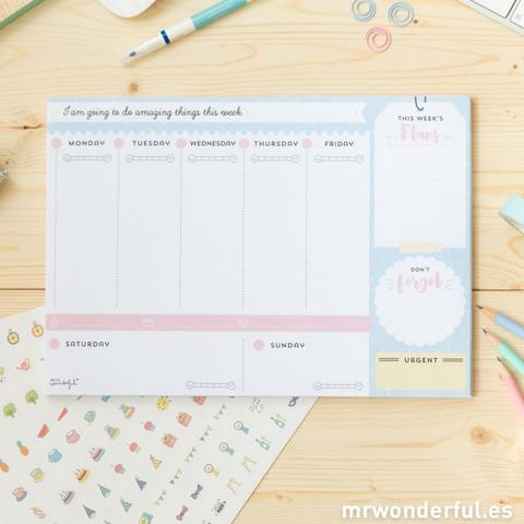 Planner Settimanale- Weekly Planner To Make Sure Your Week Turns Out Great (eng)