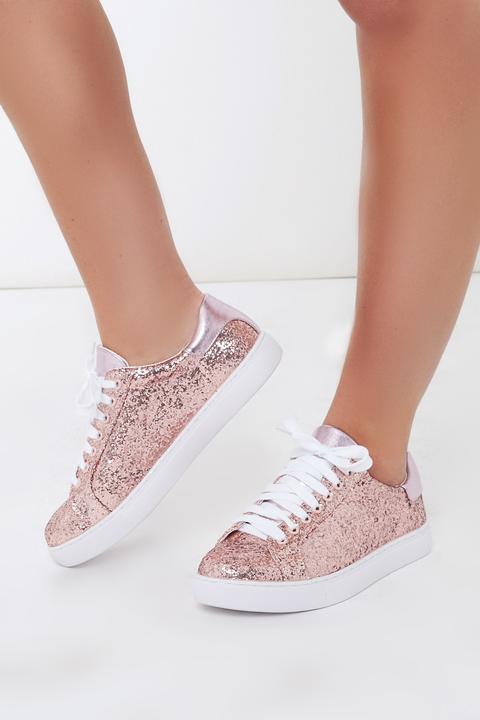 pink shiny trainers
