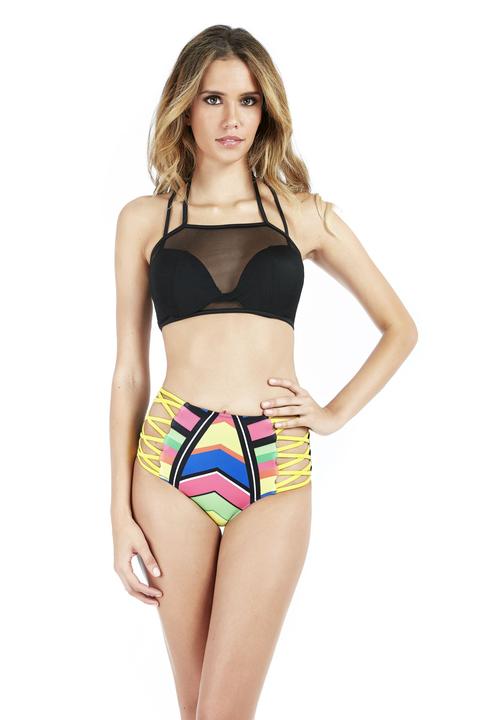 Bikini Fascia Slip Alto Rainbow Stripes
