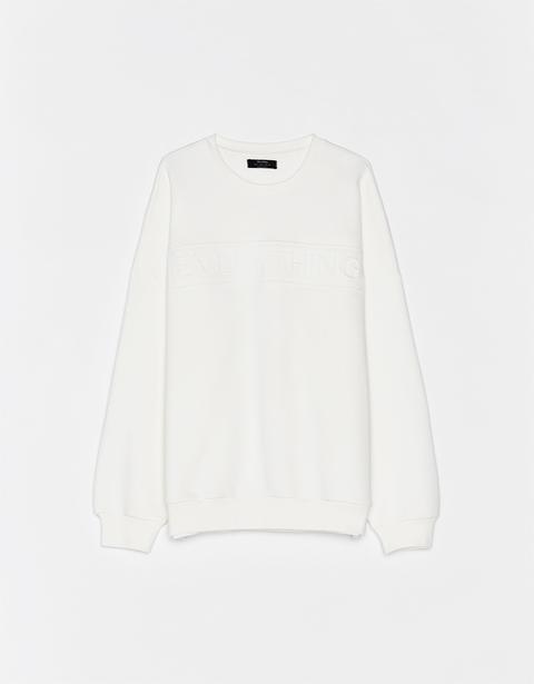 Felpa Crew Neck Con Incisione