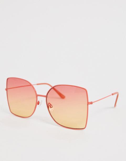 Asos Design 70's Metal Square Sunglasses