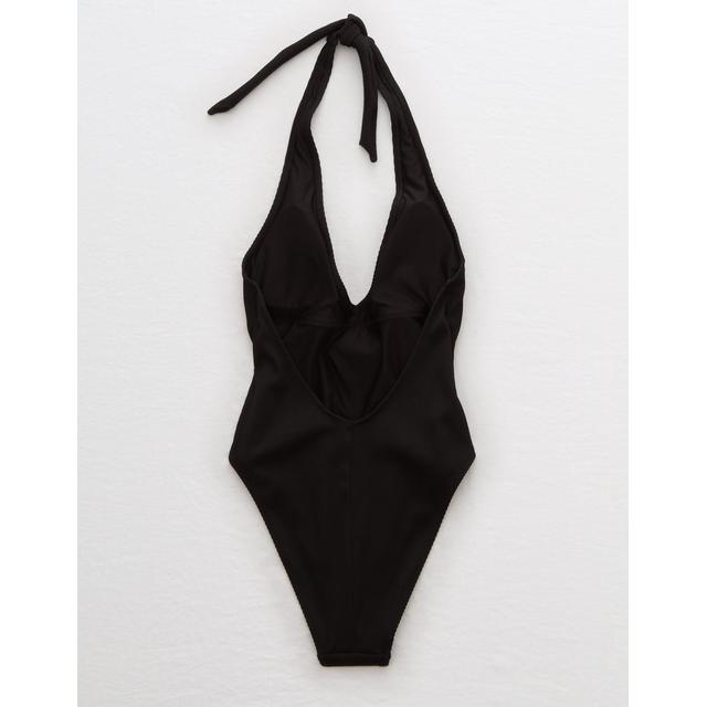 aerie ribbed super plunge one piece swimsuit