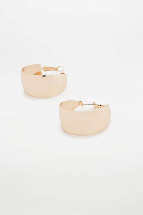 Large Flat Hoop Earrings