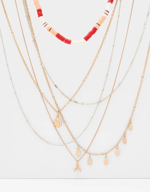 Set De Collares Con Lentejuelas