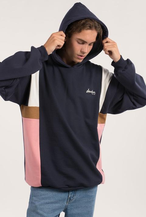 Sudadera "downtown" Marino/rosa/crudo