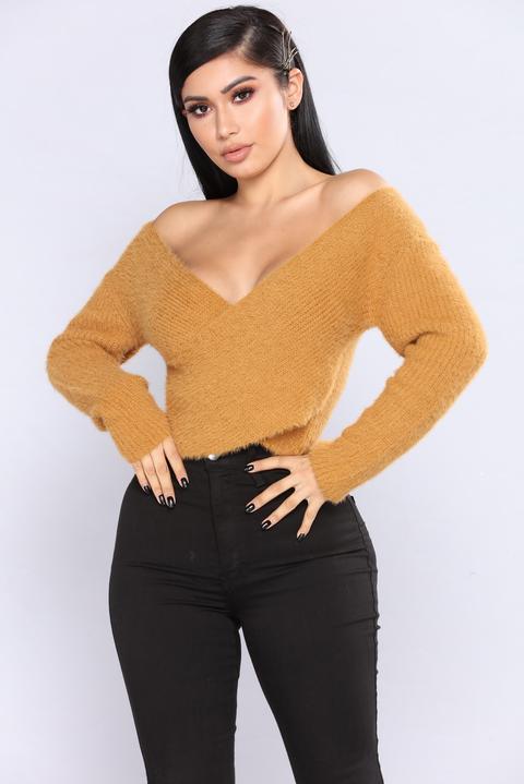 All Fuzzy Sweater - Mustard