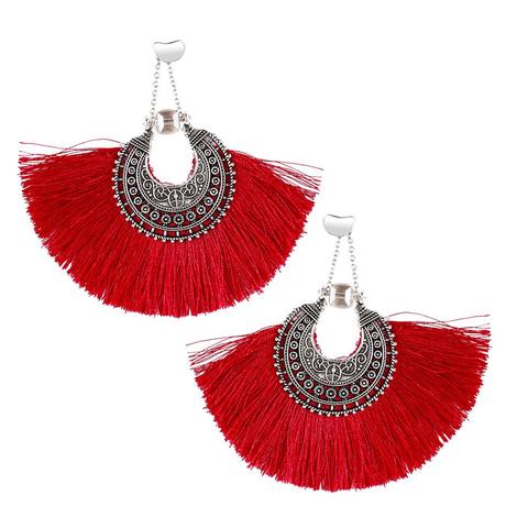 Orecchino Red Tassel