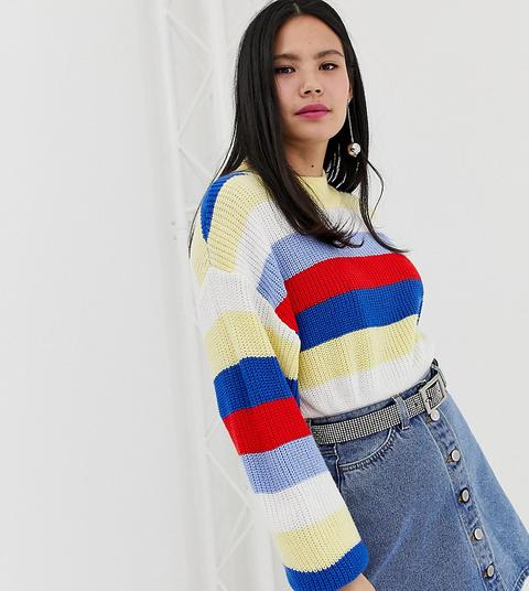Monki Color Block Stripe Sweater 