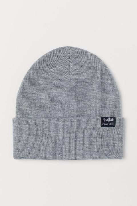 Gorro De Punto Fino - Gris