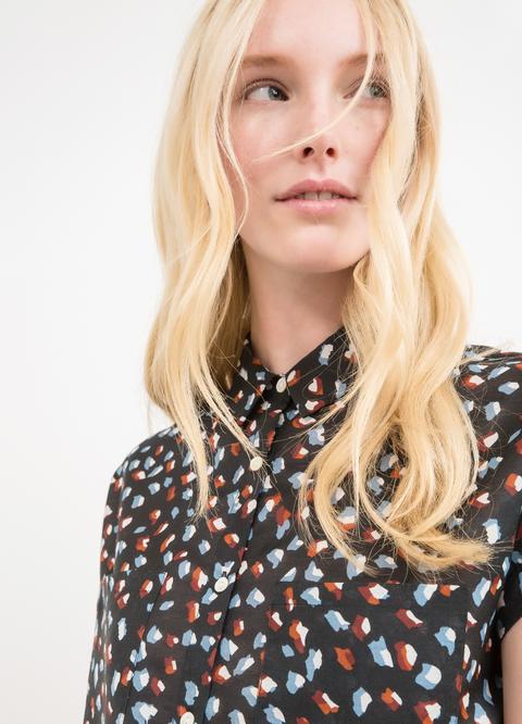 Camicia Maniche Corte Con Stampa