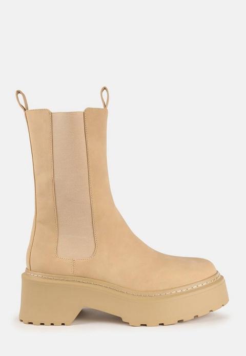 Sand Pull On Chunky Ankle Boots, Camel