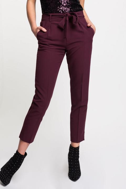 Pantaloni Eleganti Bordeaux