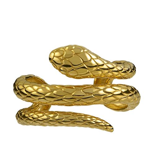 Brazalete Serpiente En Plata/oro Amarillo.colección Savage