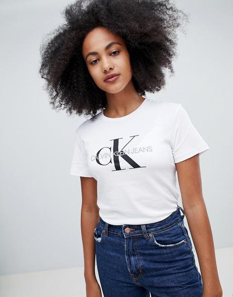 Calvin Klein - T-shirt Con Logo - Bianco