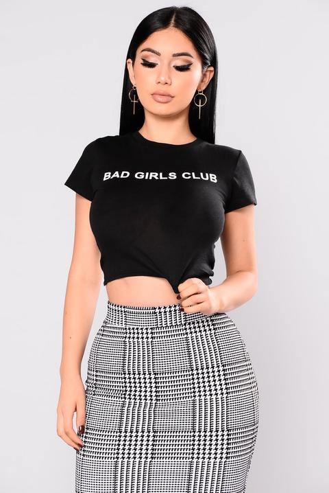 Bad Girl Baby Tee - Black