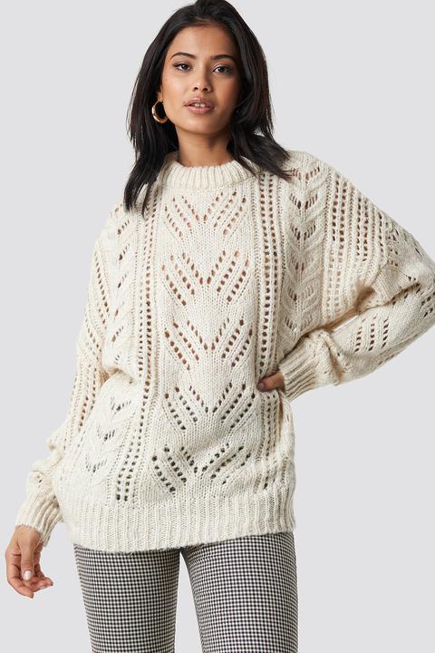 Trendyol Detailed Knitted Pullover - Beige from NA-KD on 21 Buttons