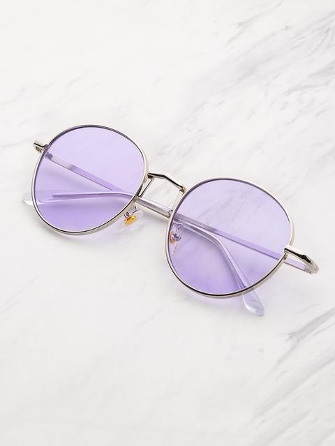 Tinted Flat Lens Sunglasses