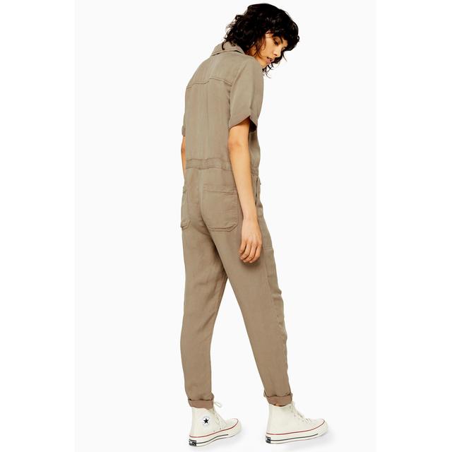 topshop khaki jumpsuit