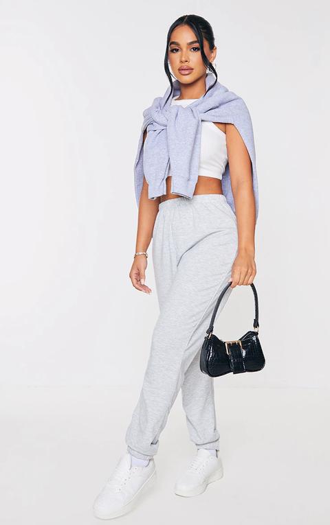 Petite Basic Grey Cuffed Hem Joggers