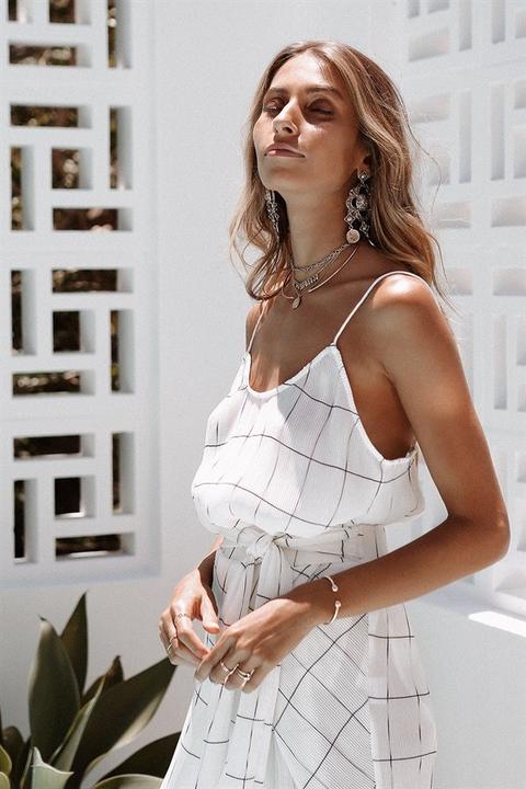 Grid Pleat Cami