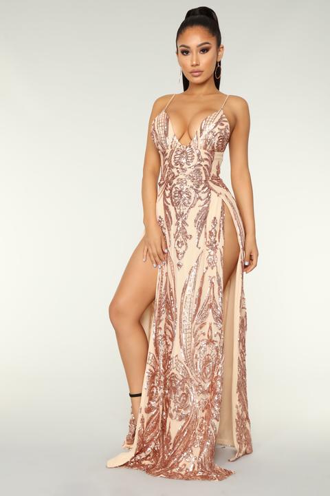 Rose Gold Dress Fashion Nova Best Sale ...
