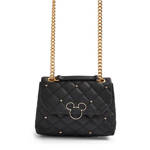 Bolso Bandolera Negro Con Solapa Y Tachuelas De Minnie Mouse De Disney