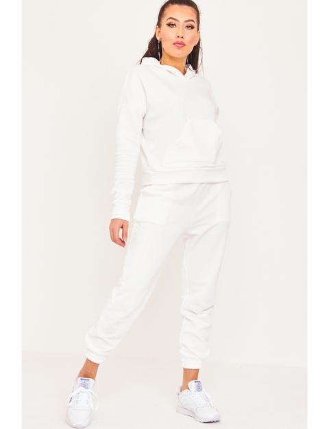 Ensemble Blanc Sweat À Capuche + Jogging