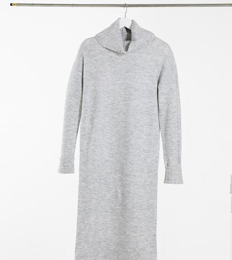 Vero Moda Tall Jumper Dress With Roll Neck In Grey