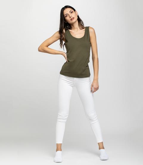 Jeggings Bianco Vita Alta