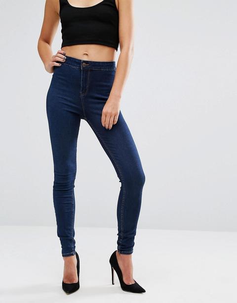 New Look - Jeans Skinny A Vita Alta - Blu