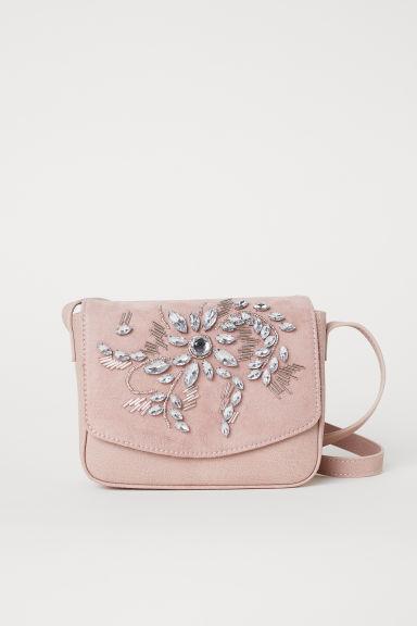 H & M - Borsa A Tracolla Con Strass - Rosa